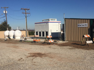 The new compressed natural gas station in town is nearing completion.